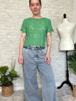Lozio Green Crochet Top