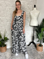 Danica Floral Jumpsuit Black