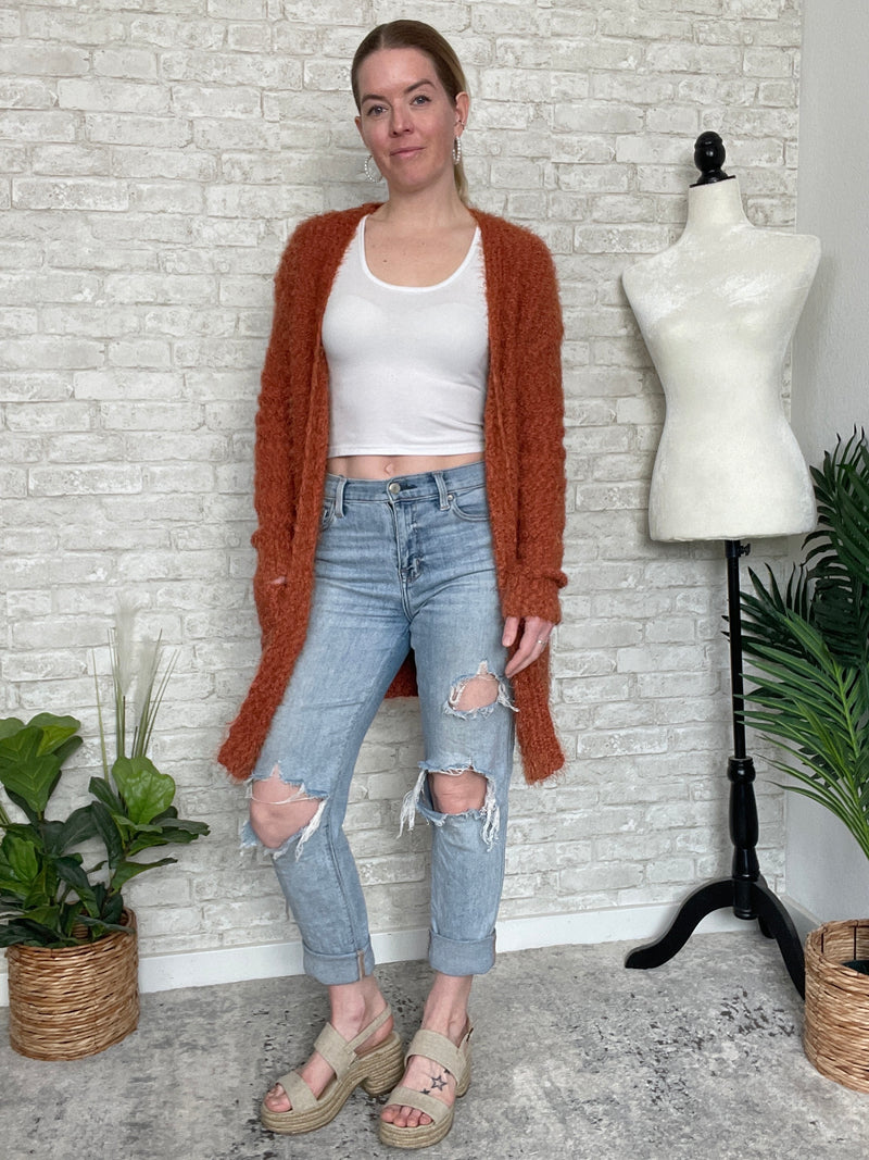Rosetta Ginger Fuzzy Cardigan