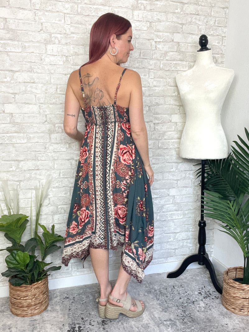 Penny Teal Hanky Dress