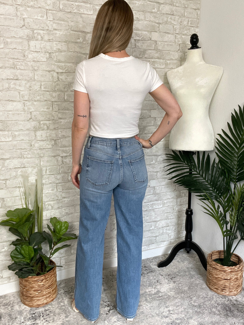 High Rise Baggy Jean Distressed