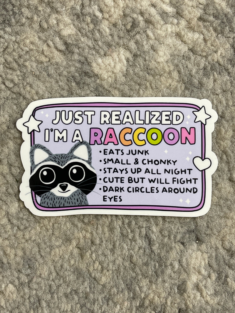 I'm A Raccoon Sticker