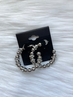 Rhinestone Beaded Hoops