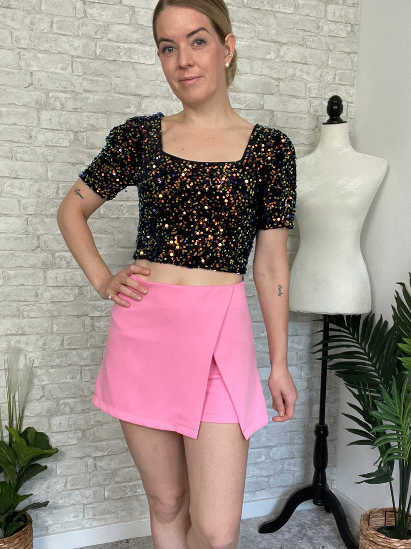 Midnight Disco Velvet Crop Top