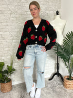 Summer Berry Cardigan Black