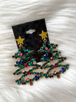 Gem Christmas Tree Earrings