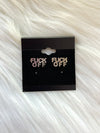 Fuck Off Bold Stud Earring Silver