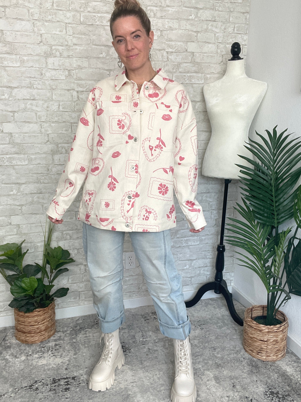 Lover Cream Denim Jacket