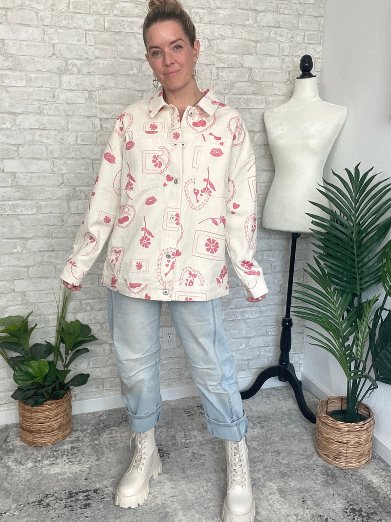 Lover Cream Denim Jacket