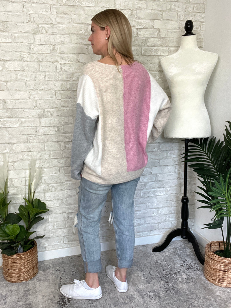 Cady Color Block Sweater