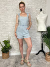 Shira Scallop Chambray Romper