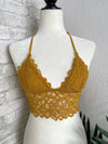 Floral Lace Racerback Bralette Sunflower