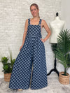Fena Checker Wide-Leg Overall