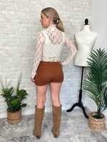 Ophelia Lace Fitted Top Cream