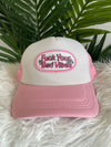Fuck Your Bad Vibes Trucker Hat - Pink