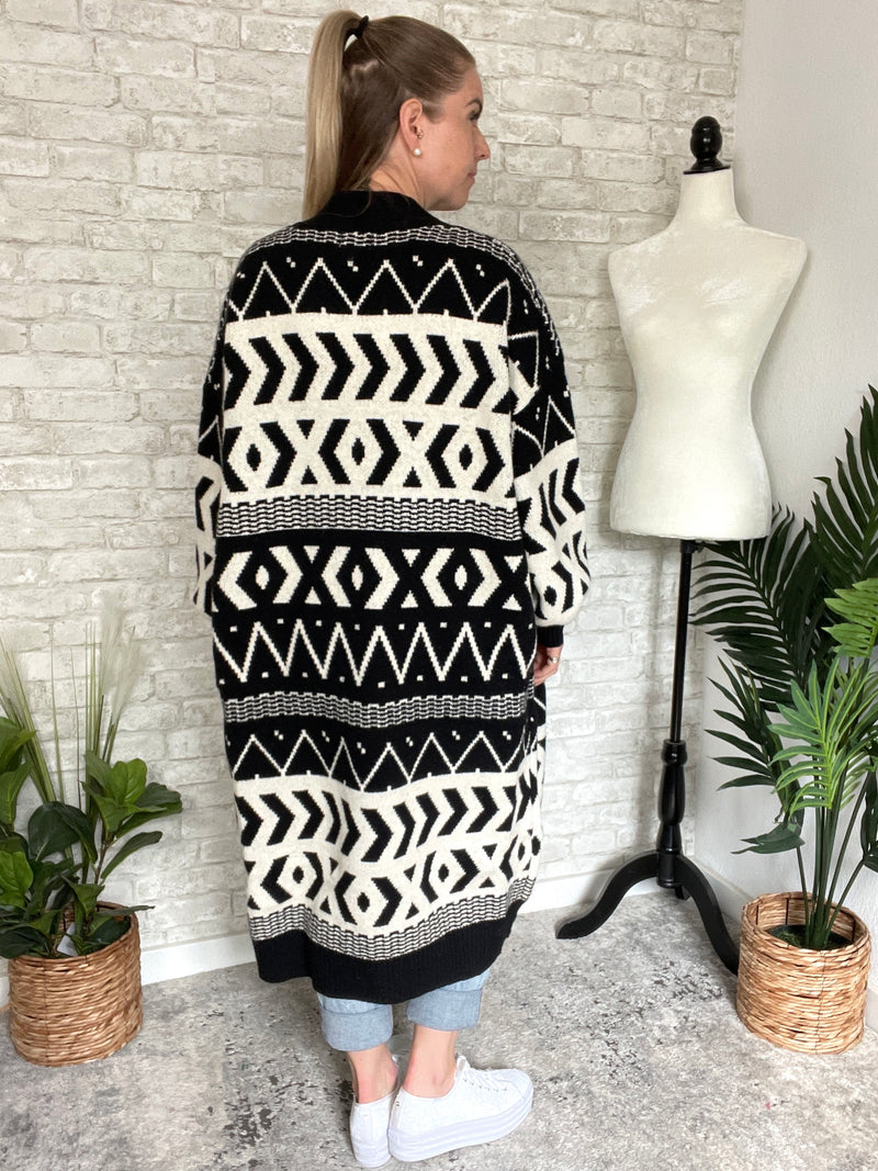Jameson Black + White Cardigan Jacket
