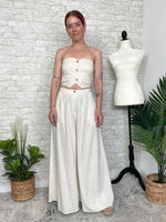 Leoni Cream Linen Suit Set