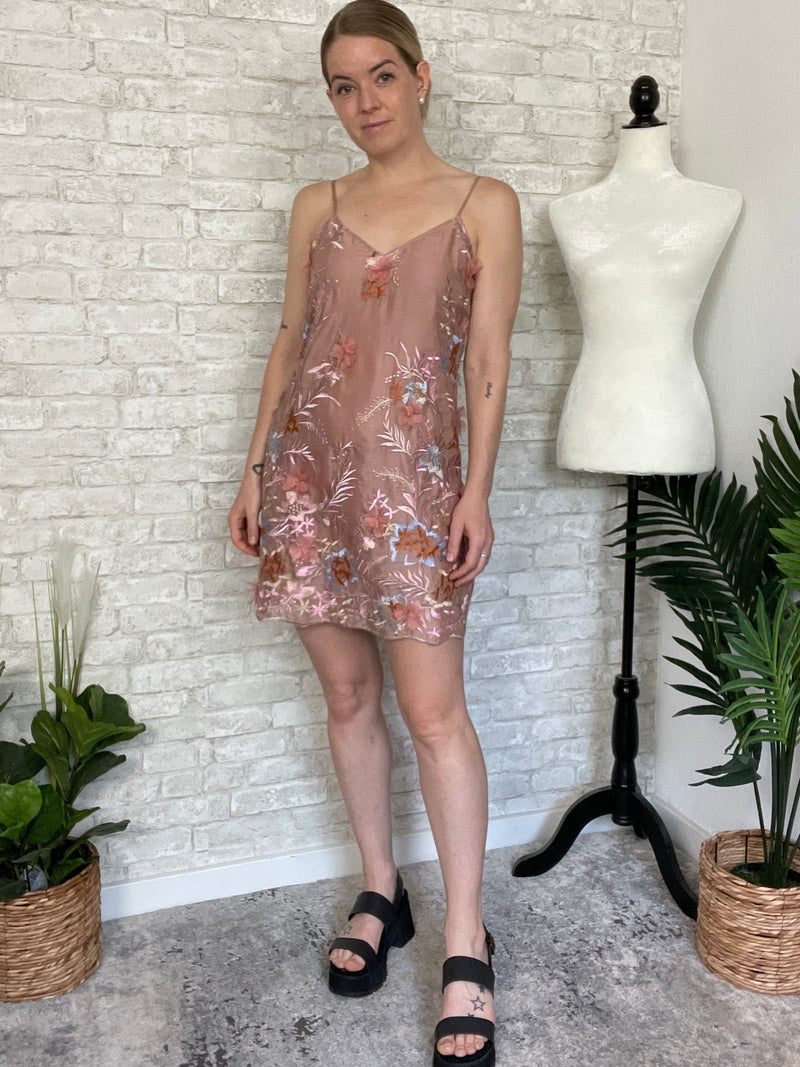 3D Golden Rose Dress