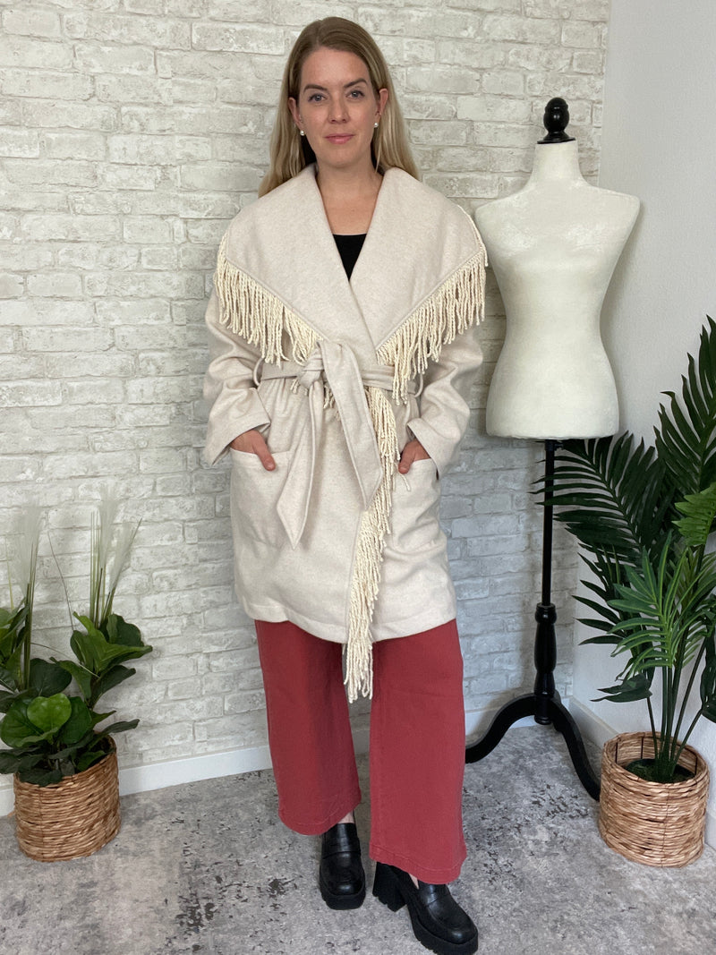 Claire Ivory Wrap Jacket