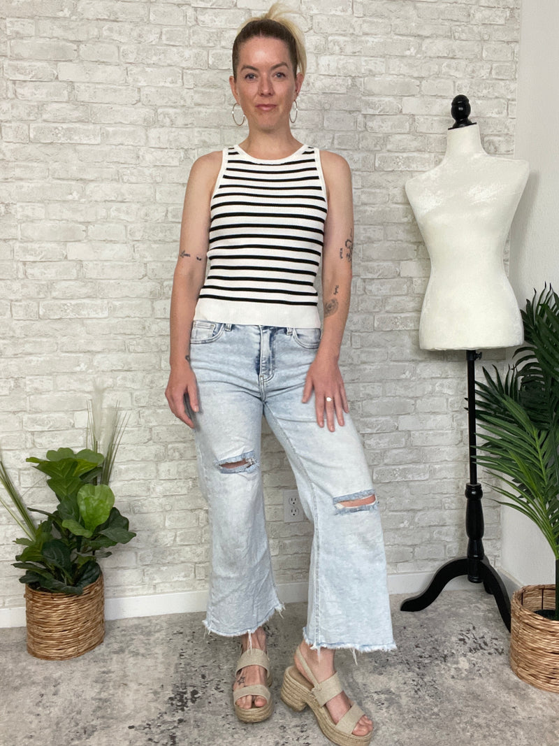 Darlene B+W Stripe Tank