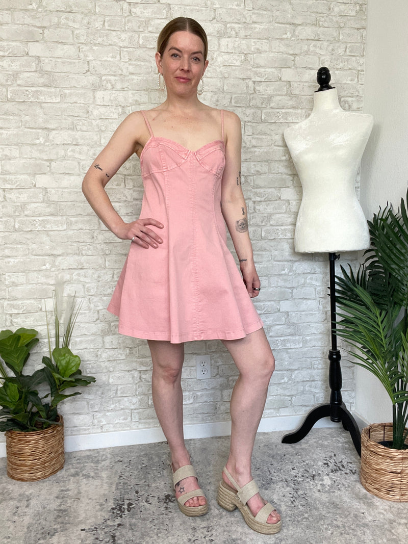 Solero Pink Denim Dress