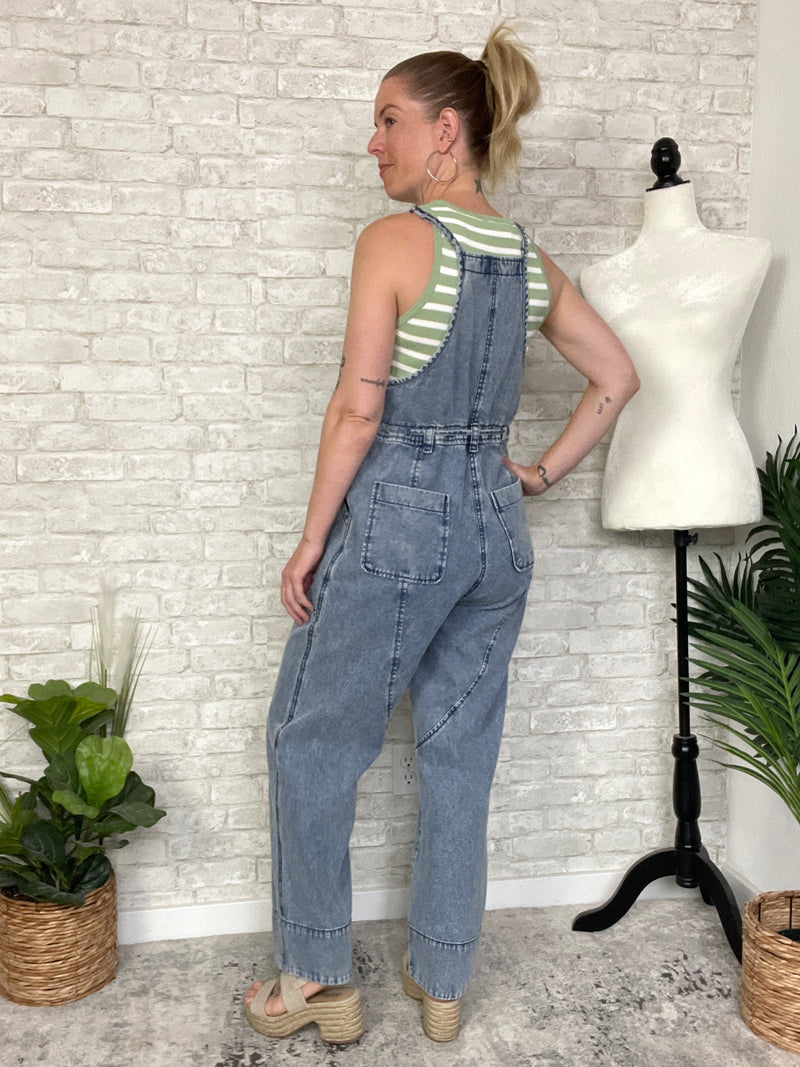 Demi Drawstring Denim Overall