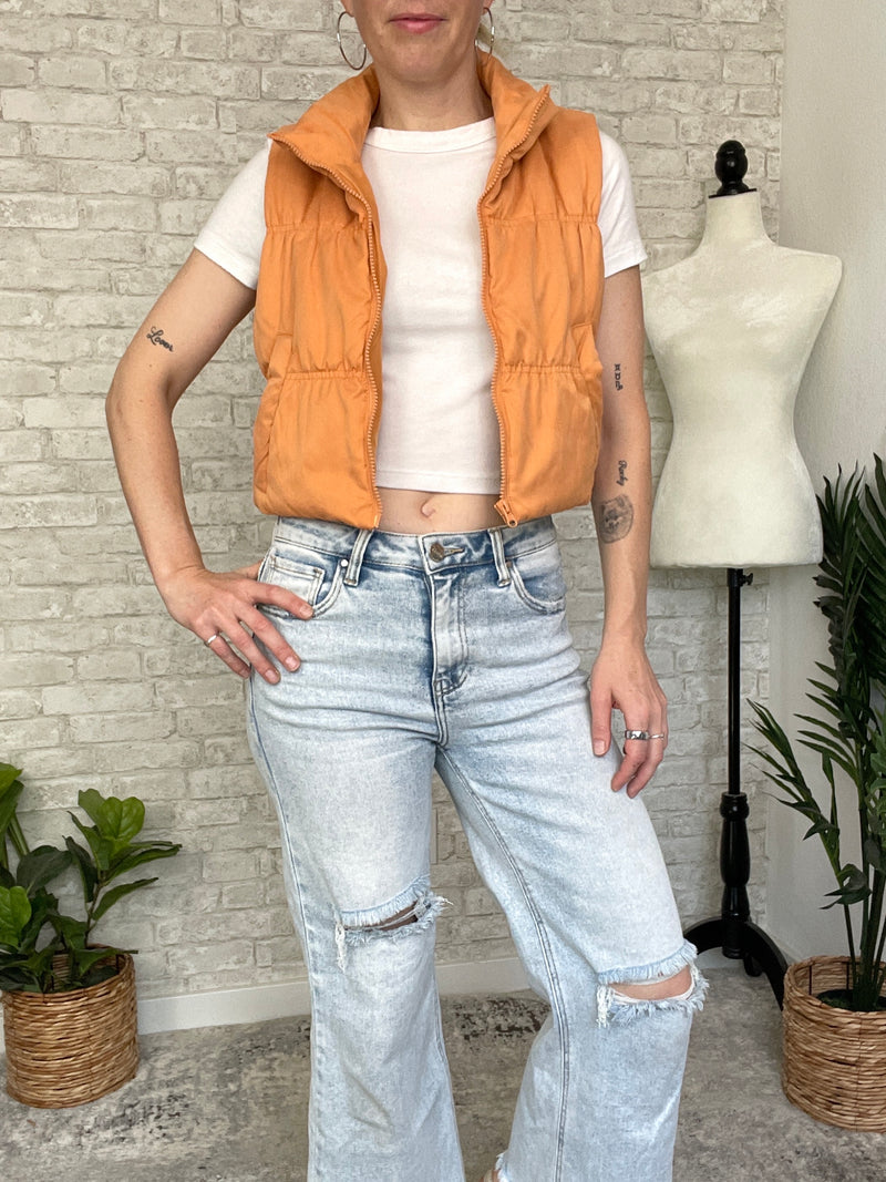 Orange Spice Cropped Vest