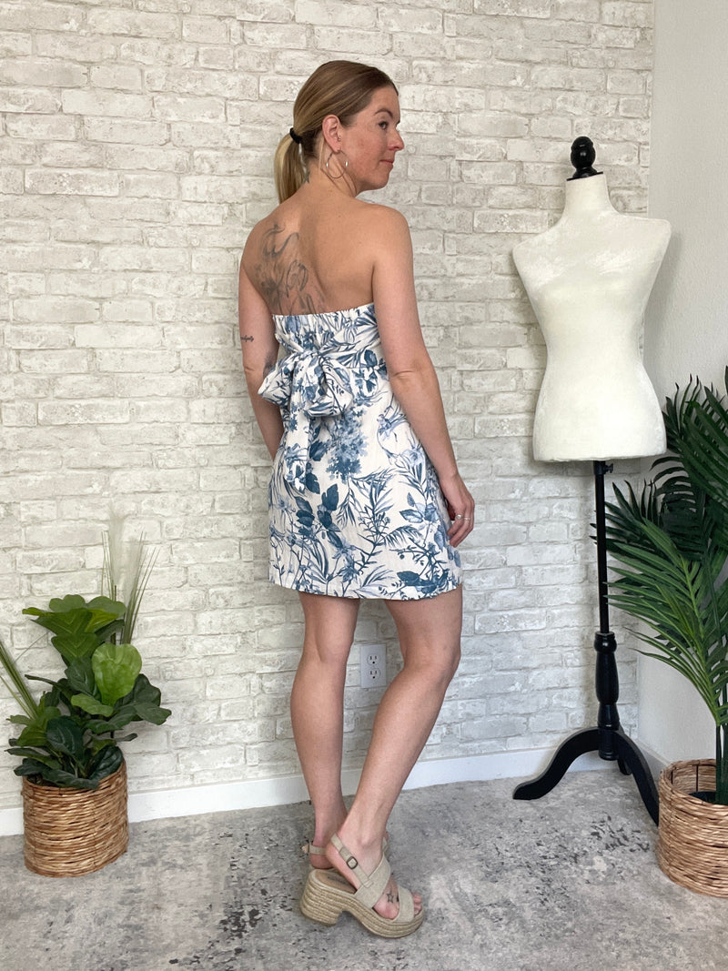 Chinette Blue+White Dress