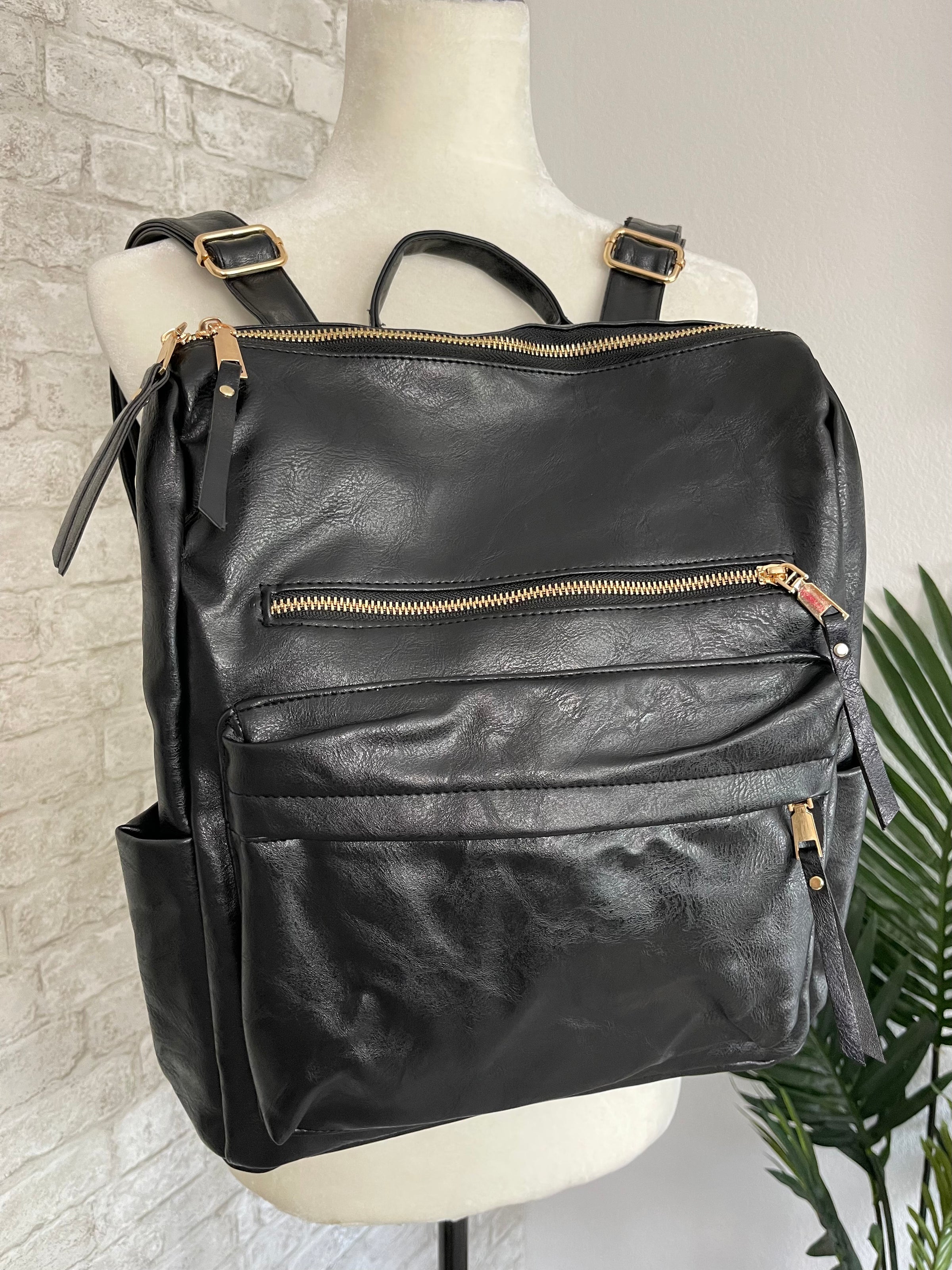 Brielle Convertible Backpack Black Electric Dream Boutique
