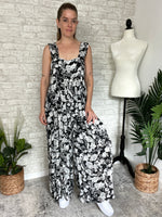 Danica Floral Jumpsuit Black