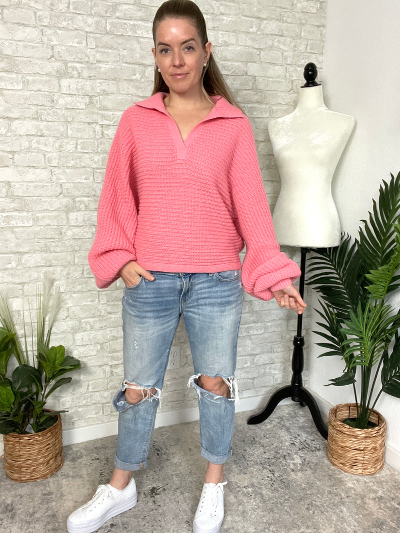 Langley Coral Sweater