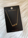 Block Letter "Fuck" Necklace Gold