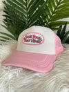 Fuck Your Bad Vibes Trucker Hat - Pink