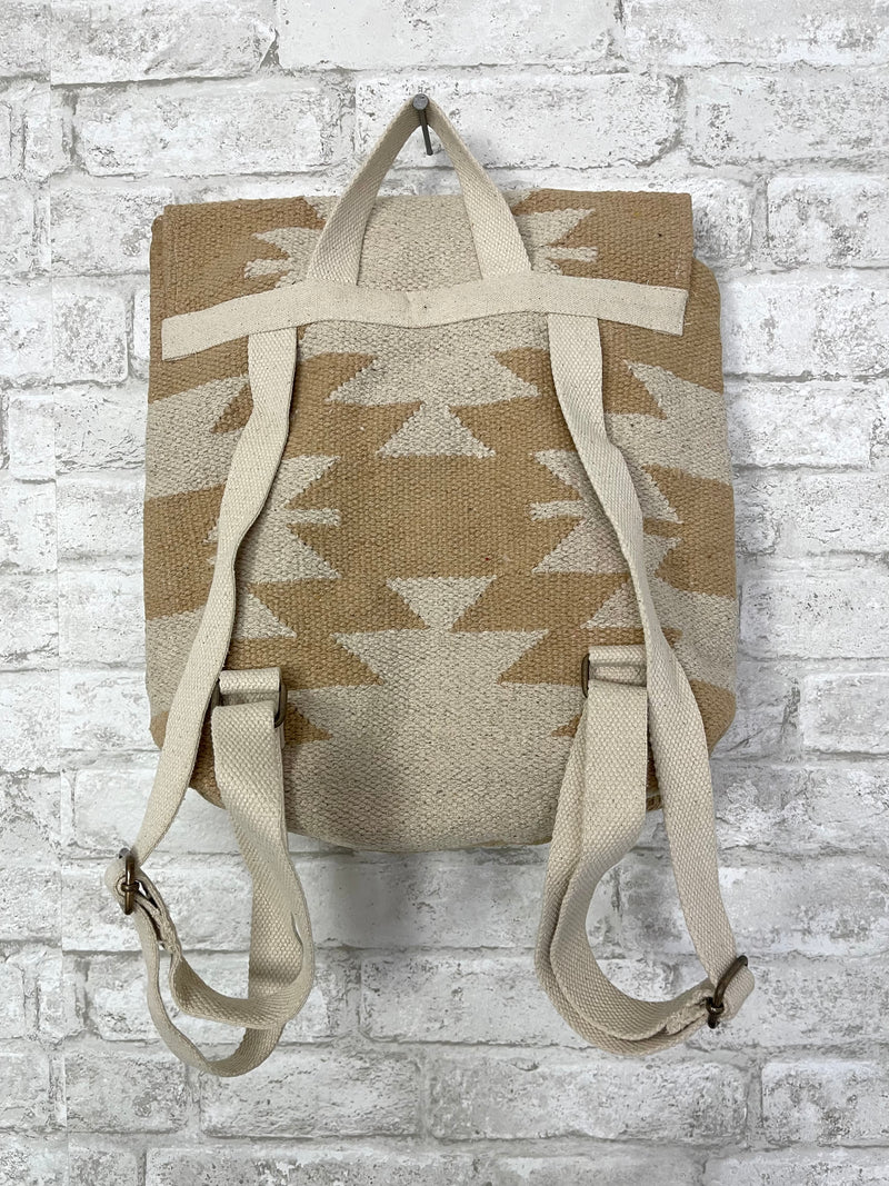 Tan & Cream Aztec Backpack