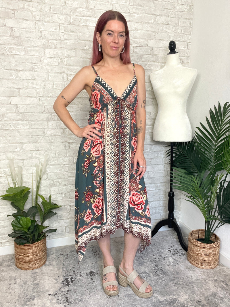 Penny Teal Hanky Dress