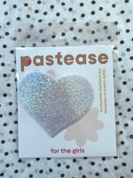 Silver Glitter Heart Pasties