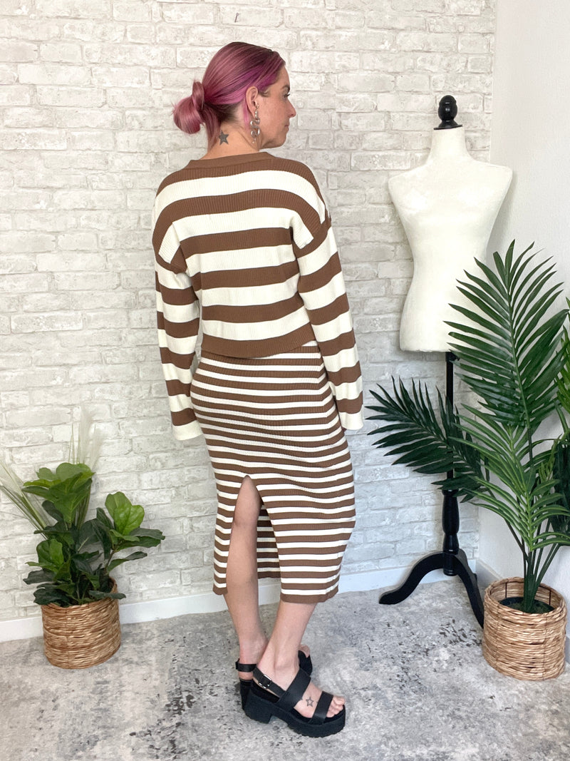 Devon Sweater Set - Cardigan Brown