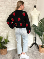 Summer Berry Cardigan Black