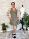 Cher Olive Uniform Dress