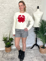 Pinchy Crab Sweater White