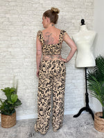 Thora Abstract Khaki Print Pants