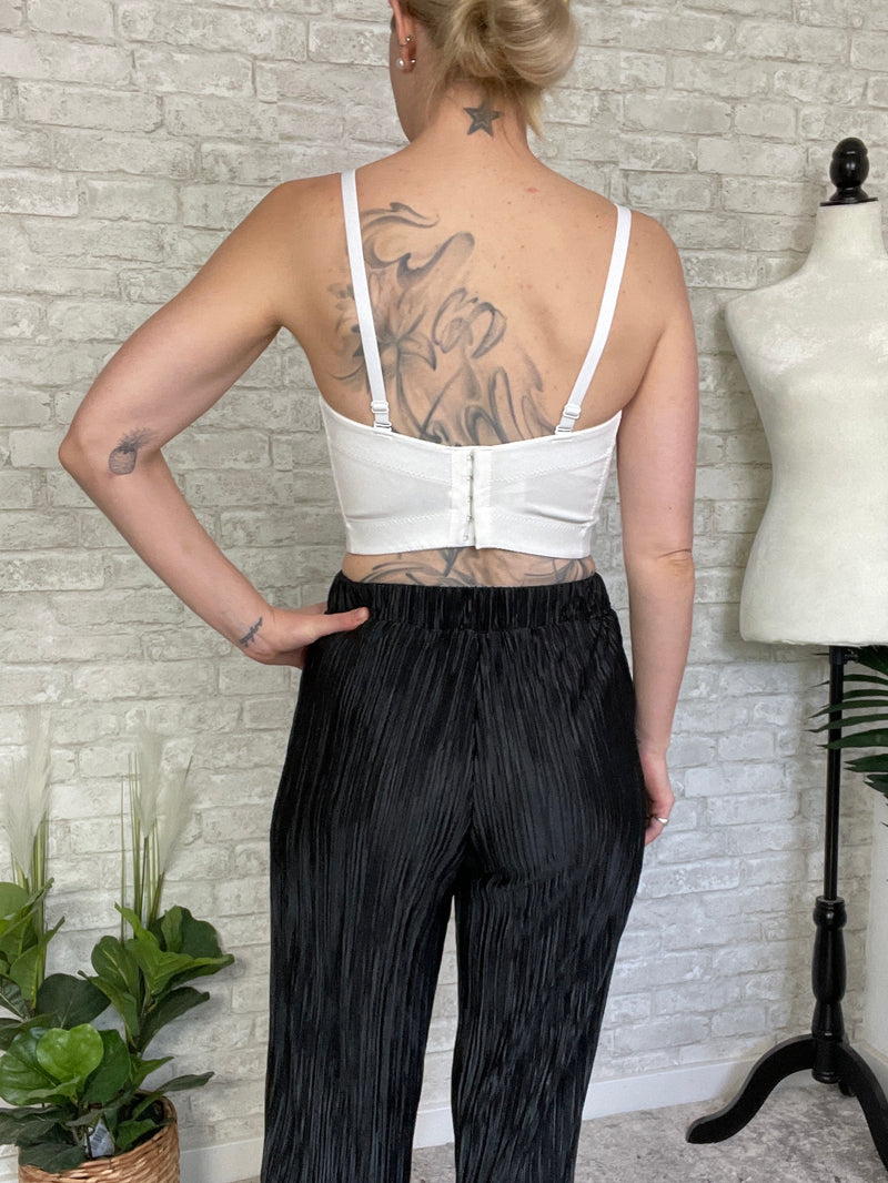 Julianna Pearl Floral Corset White