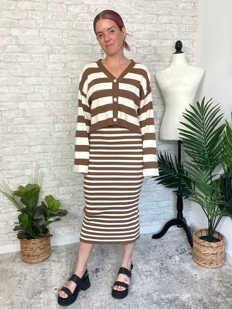 Devon Sweater Set - Cardigan Brown