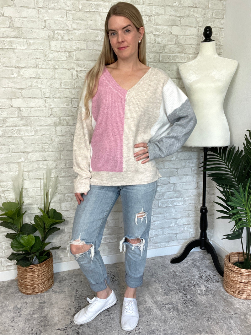 Cady Color Block Sweater