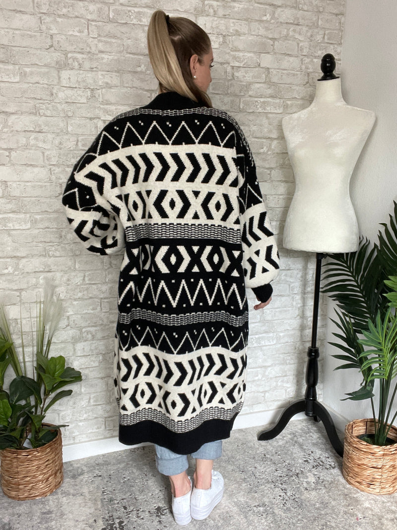 Jameson Black + White Cardigan Jacket
