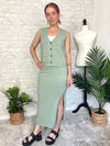 Christine Sage Sweater Set - Skirt