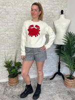 Pinchy Crab Sweater White