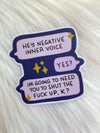 Negative Inner Voice Sticker