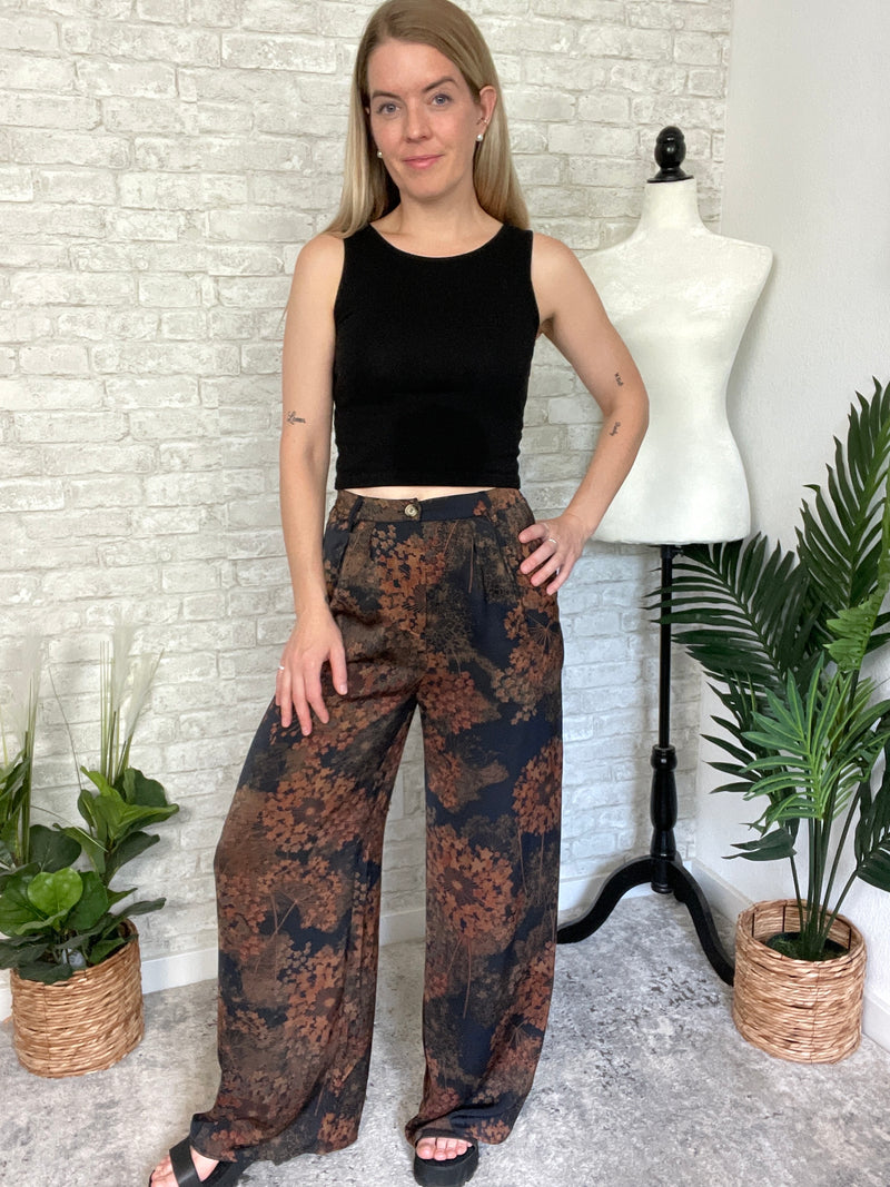 Heather Rustic Floral Print Pants