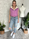 Paige Reversible Cropped Vest Lilac
